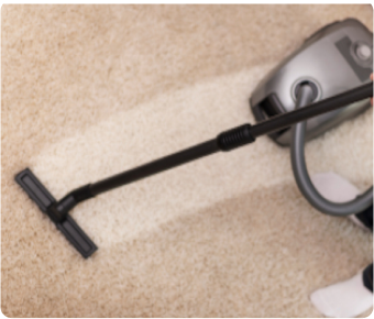 Foto de um tapete sendo limpo